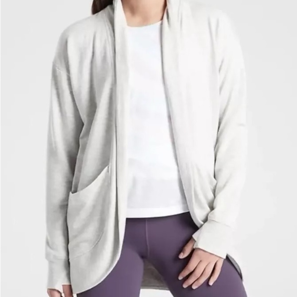 Athleta Girl Wrap’n Roll Cardigan Gray Girls Large/12